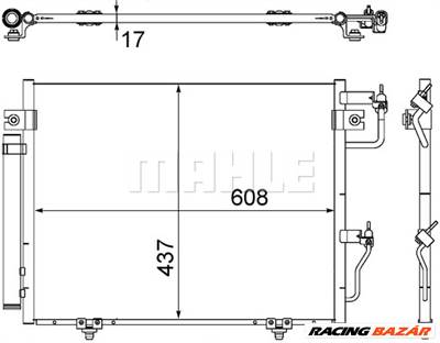 MAHLE AC 534 000S - klíma kondenzátor MITSUBISHI