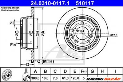 ATE 24.0310-0117.1 - féktárcsa BMW