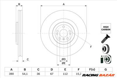 BOSCH 0 986 479 E96 - féktárcsa MERCEDES-BENZ