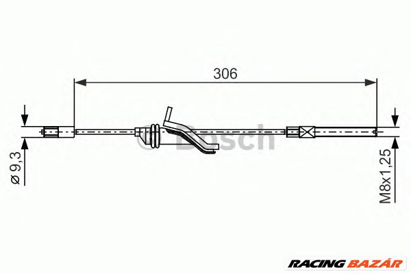 BOSCH 1 987 482 369 - Kézifék bowden FORD FORD AUSTRALIA 1. kép