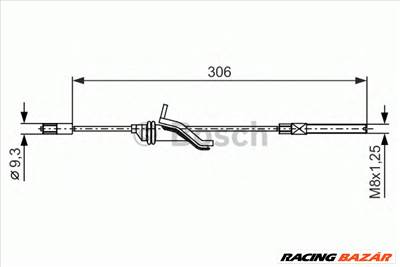 BOSCH 1 987 482 369 - Kézifék bowden FORD FORD AUSTRALIA