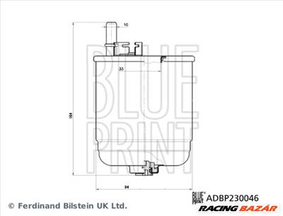 BLUE PRINT ADBP230046 - Üzemanyagszűrő HYUNDAI
