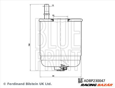 BLUE PRINT ADBP230047 - Üzemanyagszűrő HYUNDAI KIA