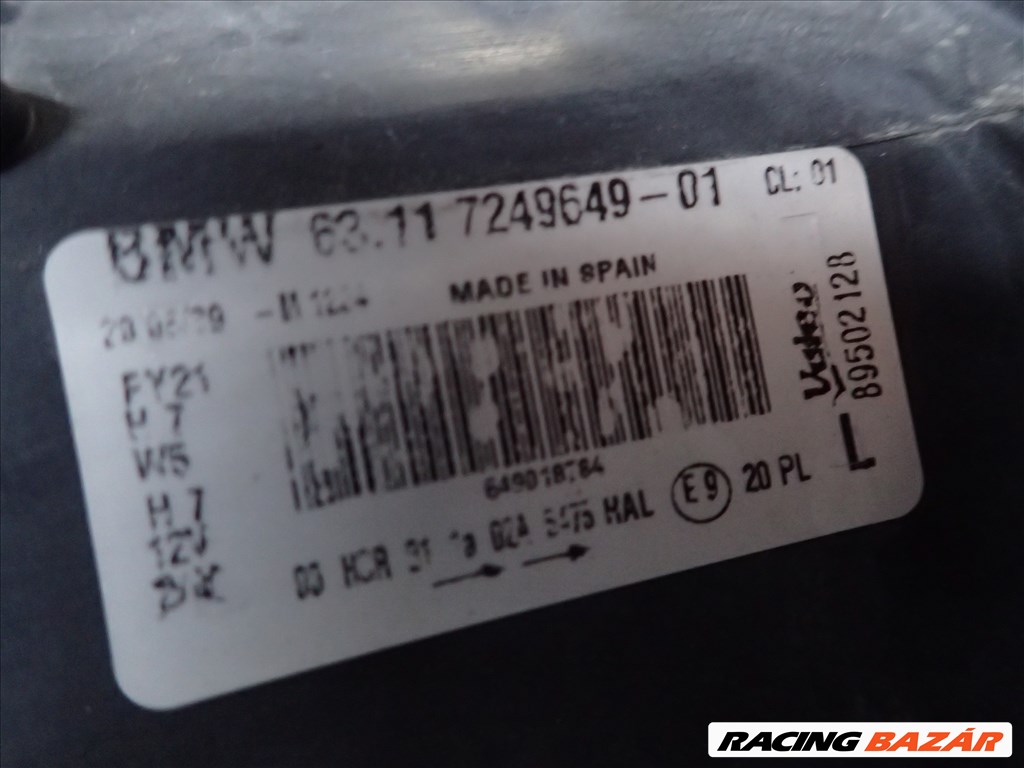 BMW 1 halogén fényszóró 63.117249649-01 6. kép