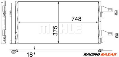 MAHLE AC 363 000S - klíma kondenzátor CITROËN FIAT PEUGEOT