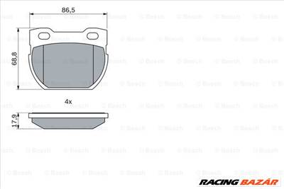 BOSCH 0 986 424 606 - fékbetétkészlet, tárcsafék LAND ROVER