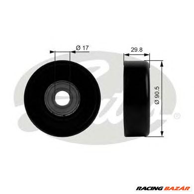 GATES T38001 - hosszbordásszíj vezetőgörgő BUICK CADILLAC CHEVROLET DODGE FORD FORD AUSTRALIA FORD U 1. kép