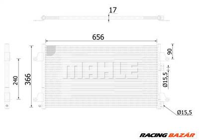 MAHLE AC 366 000S - klíma kondenzátor RENAULT