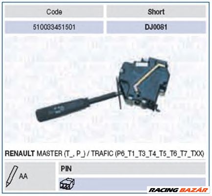 MAGNETI MARELLI 510033451501 - kormányoszlop kapcsoló RENAULT 1. kép