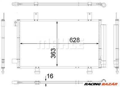 MAHLE AC 556 000S - klíma kondenzátor FIAT SUZUKI