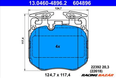 ATE 13.0460-4896.2 - fékbetétkészlet, tárcsafék BMW