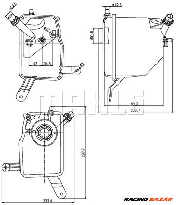MAHLE CRT 205 000S - hűtőfolyadék kiegyenlítőtartály BMW 1. kép
