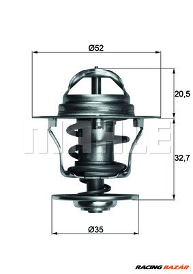 MAHLE TX 12 88D - termosztát, hűtőfolyadék FORD MAZDA 1. kép