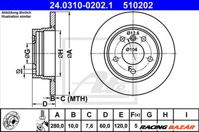 ATE 24.0310-0202.1 - féktárcsa BMW