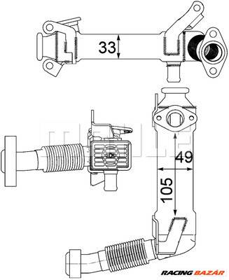 MAHLE CE 21 000P - Hűtő, kipufogógáz-visszavezetés BMW