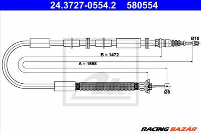 ATE 24.3727-0554.2 - Kézifék bowden FIAT
