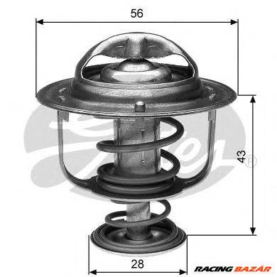 GATES TH31282G1 - termosztát, hűtőfolyadék BYD CHERY DODGE FORD GREAT WALL LEXUS MITSUBISHI NISSAN P