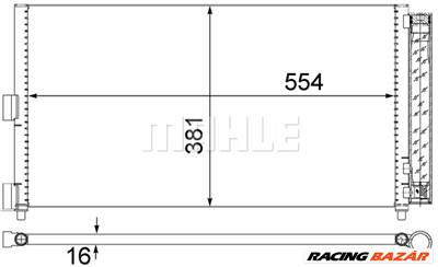 MAHLE AC 372 000S - klíma kondenzátor FIAT LANCIA