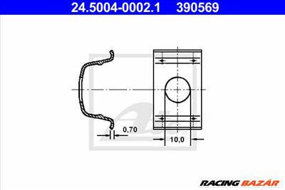 ATE 24.5004-0002.1 - fékcső tartó