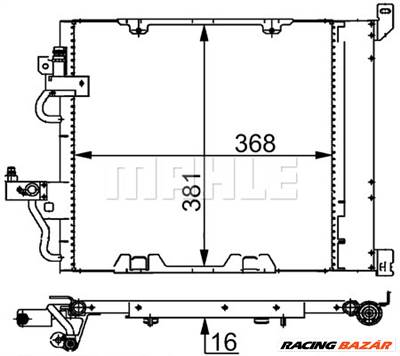 MAHLE AC 376 000S - klíma kondenzátor OPEL VAUXHALL