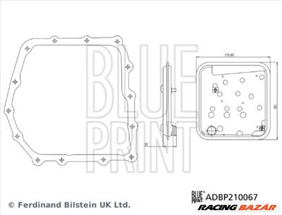 BLUE PRINT ADBP210067 - Hidraulika szűrő készlet, automatikus váltó CHRYSLER DODGE