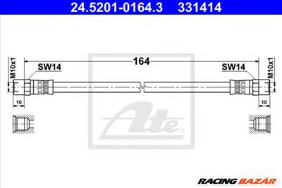 ATE 24.5201-0164.3 - fékcső AUDI SEAT VW