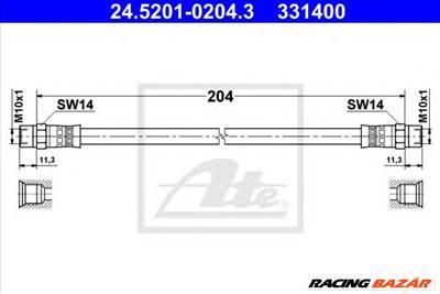 ATE 24.5201-0204.3 - fékcső BMW VOLVO