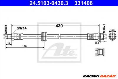 ATE 24.5103-0430.3 - fékcső BMW