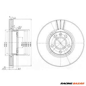 DELPHI BG3696 - féktárcsa FORD SEAT VW