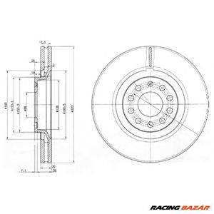 DELPHI BG3714 - féktárcsa AUDI SEAT