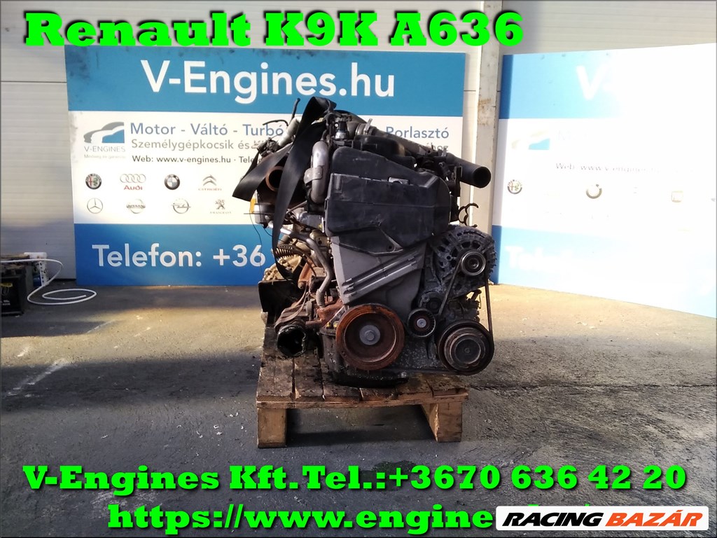  Renault K9KA636 bontott motor 3. kép