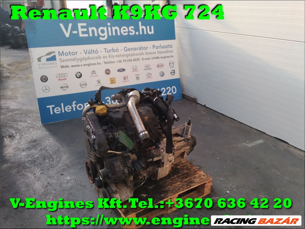 Renault K9KG 724 bontott motor 1. kép