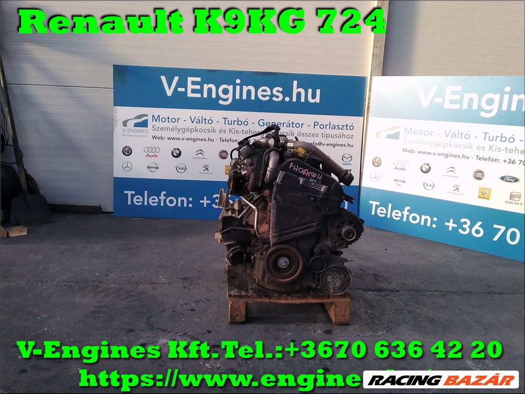 Renault K9KG 724 bontott motor 3. kép