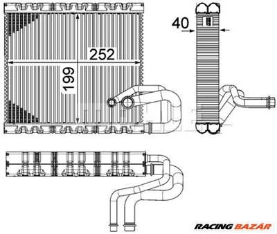 MAHLE AE 106 000P - klíma párologtató AUDI MERCEDES-BENZ VW