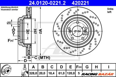 ATE 24.0120-0221.2 - féktárcsa BMW