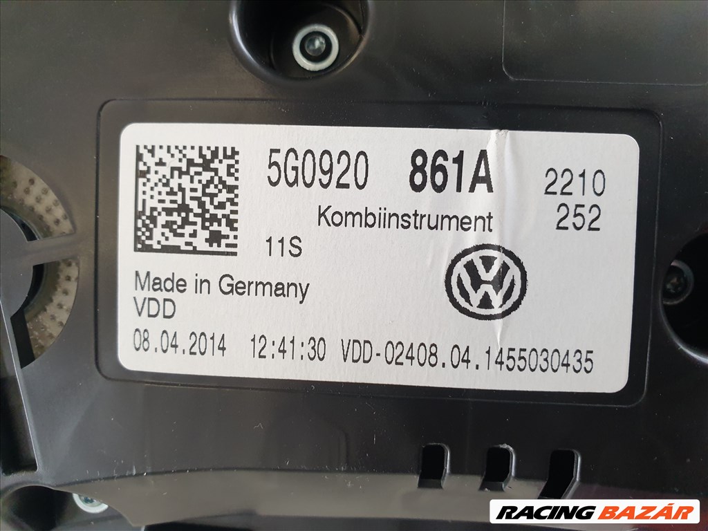 Volkswagen Golf VII diesel órasor 5G0 920 861A 5g0920861a 4. kép