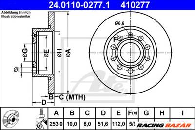 ATE 24.0110-0277.1 - féktárcsa AUDI SEAT SKODA VW