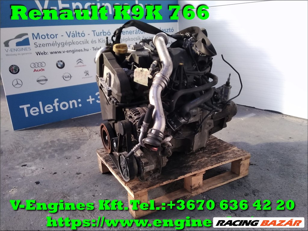 Renault K9K 766 bontott motor  1. kép