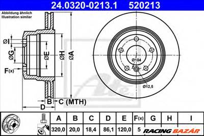 ATE 24.0320-0213.1 - féktárcsa BMW