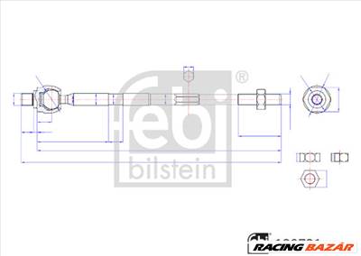 FEBI BILSTEIN 180721 - kormányösszekötő axiális csukló FIAT