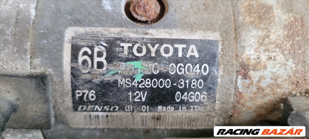 Toyota Avensis (T250) Önindító Generátor vákumszelep alapjárati motor 270500g01184 281000g040 3. kép