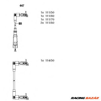 BREMI 447 - gyújtókábel szett AUDI VW 1. kép