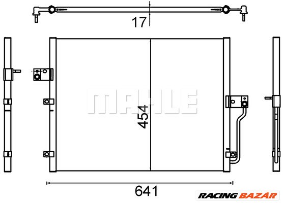 MAHLE AC 643 000S - klíma kondenzátor SSANGYONG 1. kép