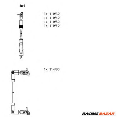 BREMI 481 - gyújtókábel szett SEAT VW VW (SVW) 1. kép