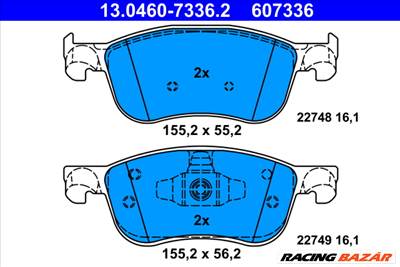 ATE 13.0460-7336.2 - fékbetétkészlet, tárcsafék FORD