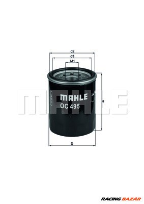 MAHLE OC 495 - olajszűrő MITSUBISHI SMART 1. kép
