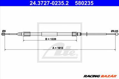 ATE 24.3727-0235.2 - Kézifék bowden BMW