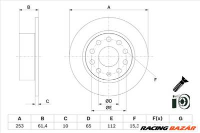 BOSCH 0 986 479 E00 - féktárcsa SKODA