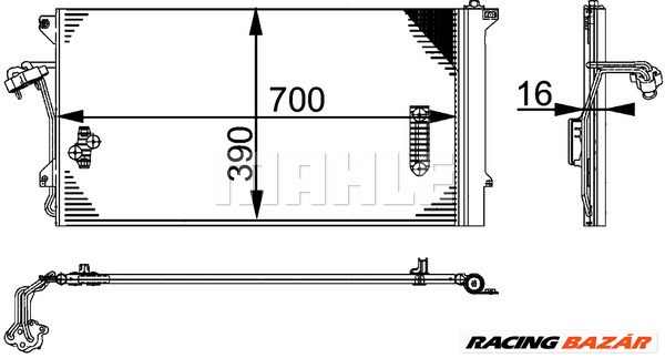 MAHLE AC 659 000P - klíma kondenzátor AUDI PORSCHE VW 1. kép