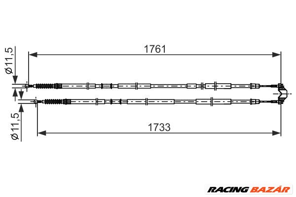 BOSCH 1 987 482 857 - Kézifék bowden OPEL 1. kép